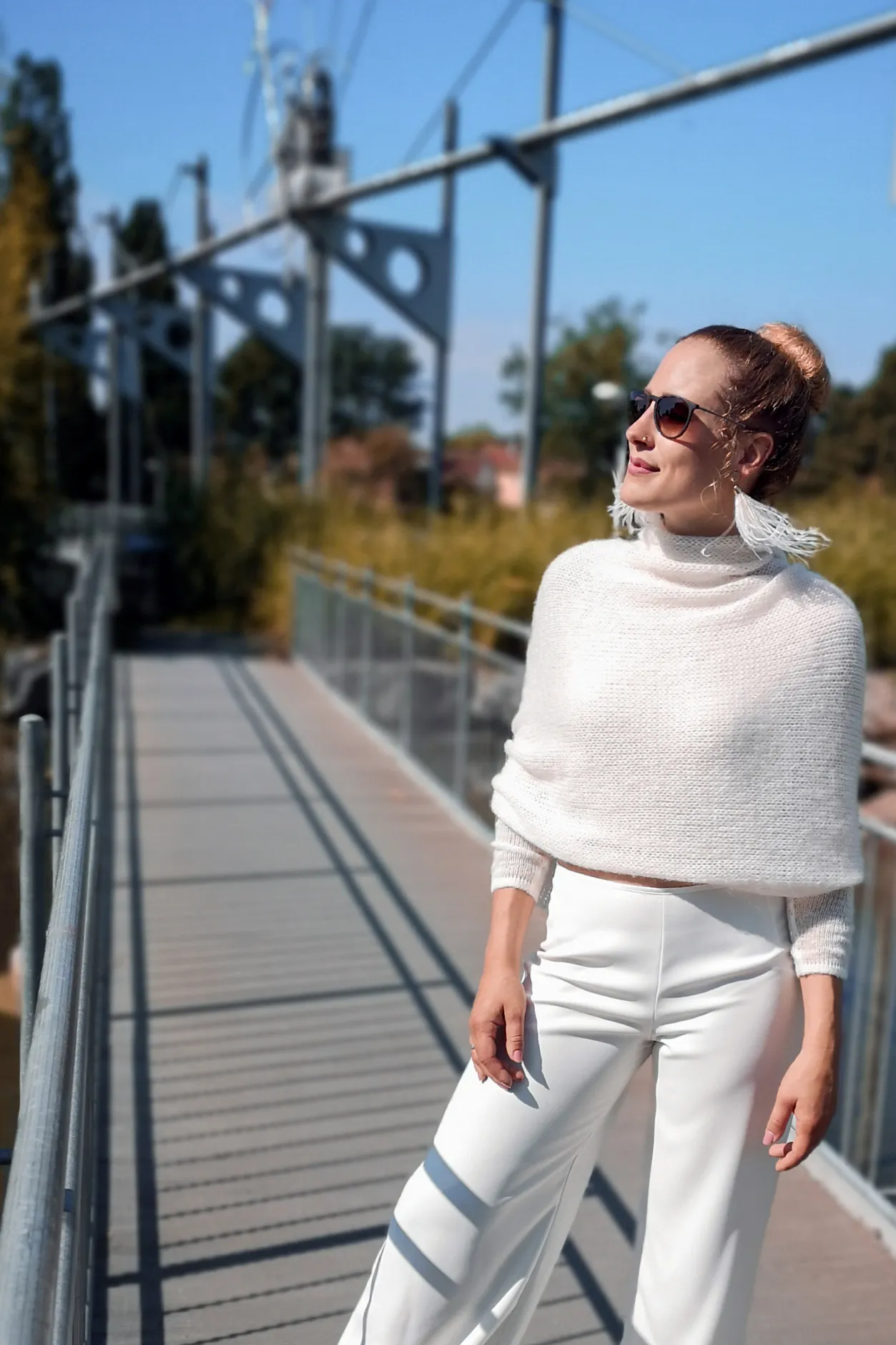 #be sweet Schal ivory/silber